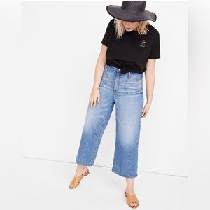 Madewell Wide Leg Crop Jeans in Chesney Wash